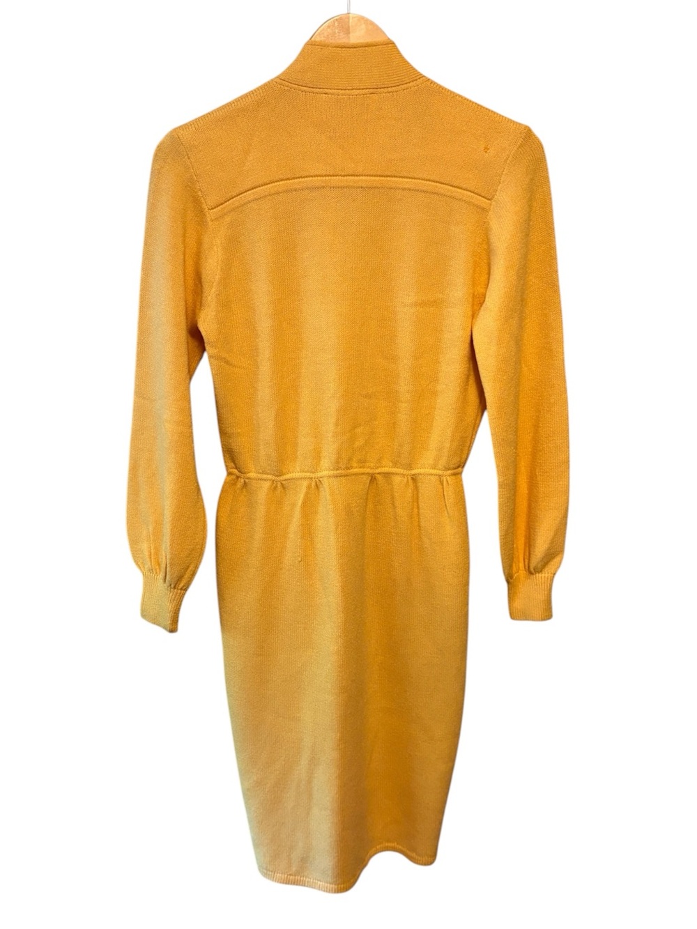 Vintage St. John by Marie Gray Santana Knit Butter Yellow Dress size 2 - Picture 3 of 16